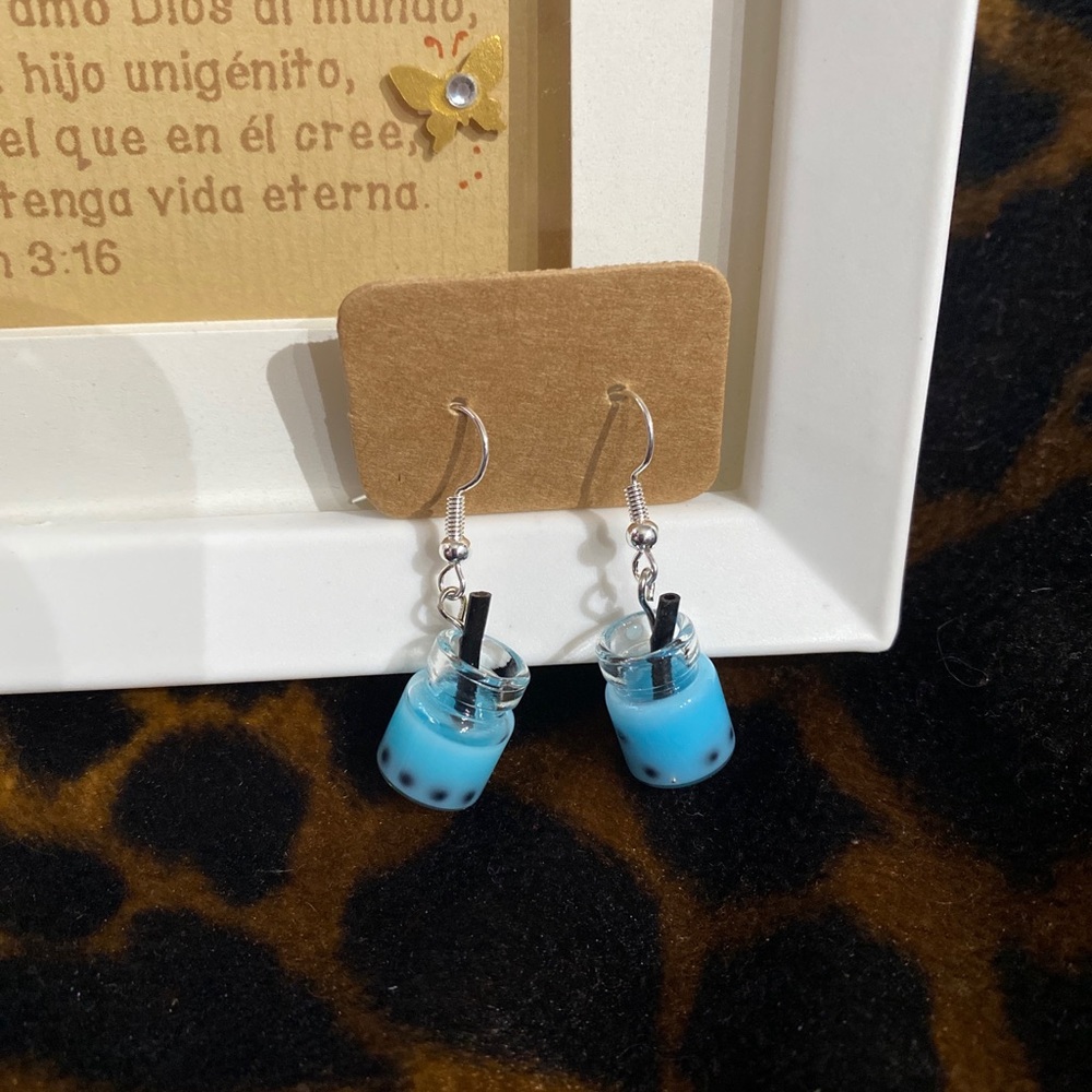 Boba Tea Earrings - Picture 2 of 3